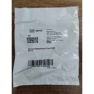 NEW Respironics 1099010 DC Cord Replacement FUSE 8 Amp, Qty 2 sealed 1 pkg A18